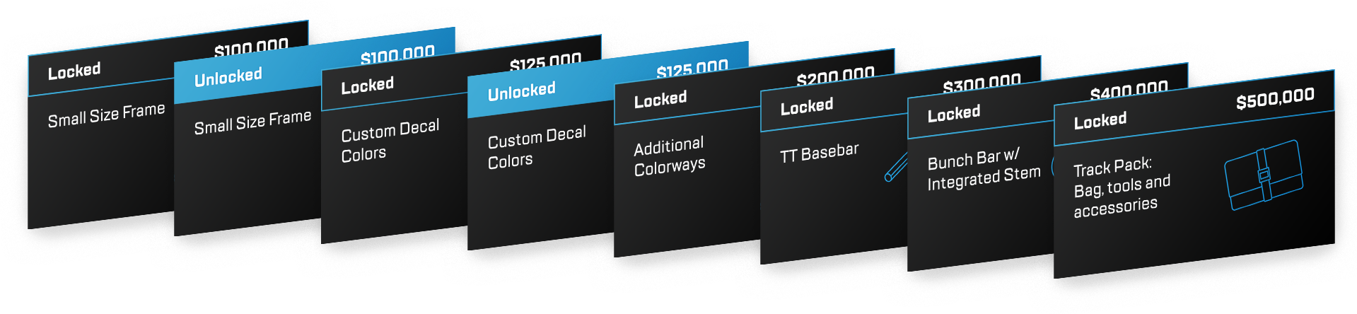 Graphics for Kickstarter reward tiers.